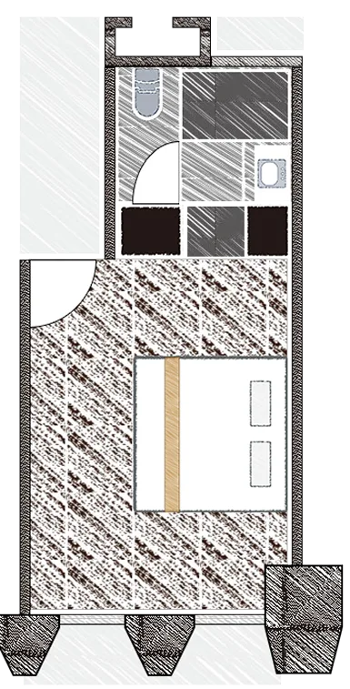 Floor plan of Simple King Room